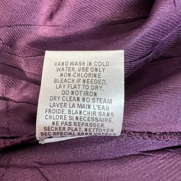 Komarov Womens Layered Purple V-Neck Tiered Chiffon Fit & Flare Dress Size L - Picture 5 of 16